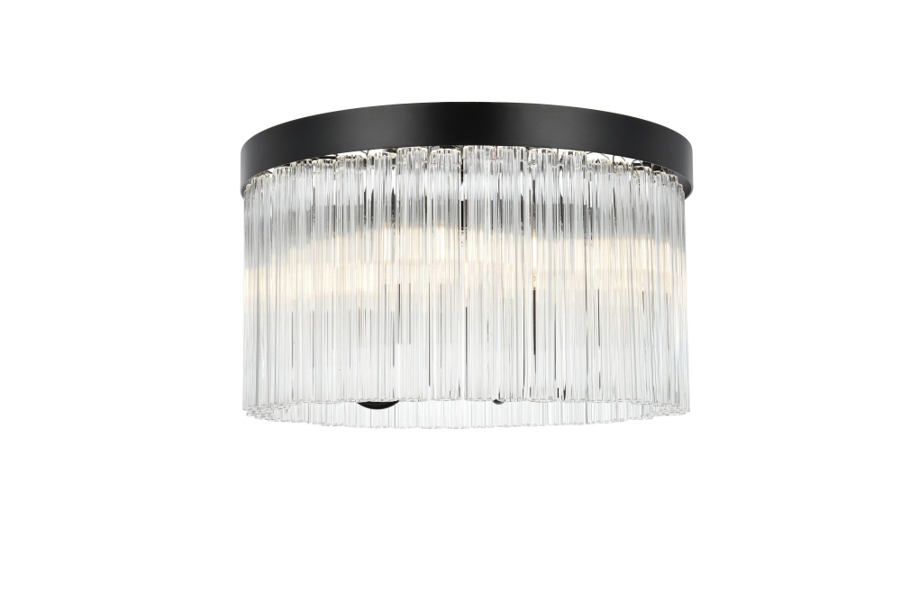 Harlow 16 inch Flush Mount in Black