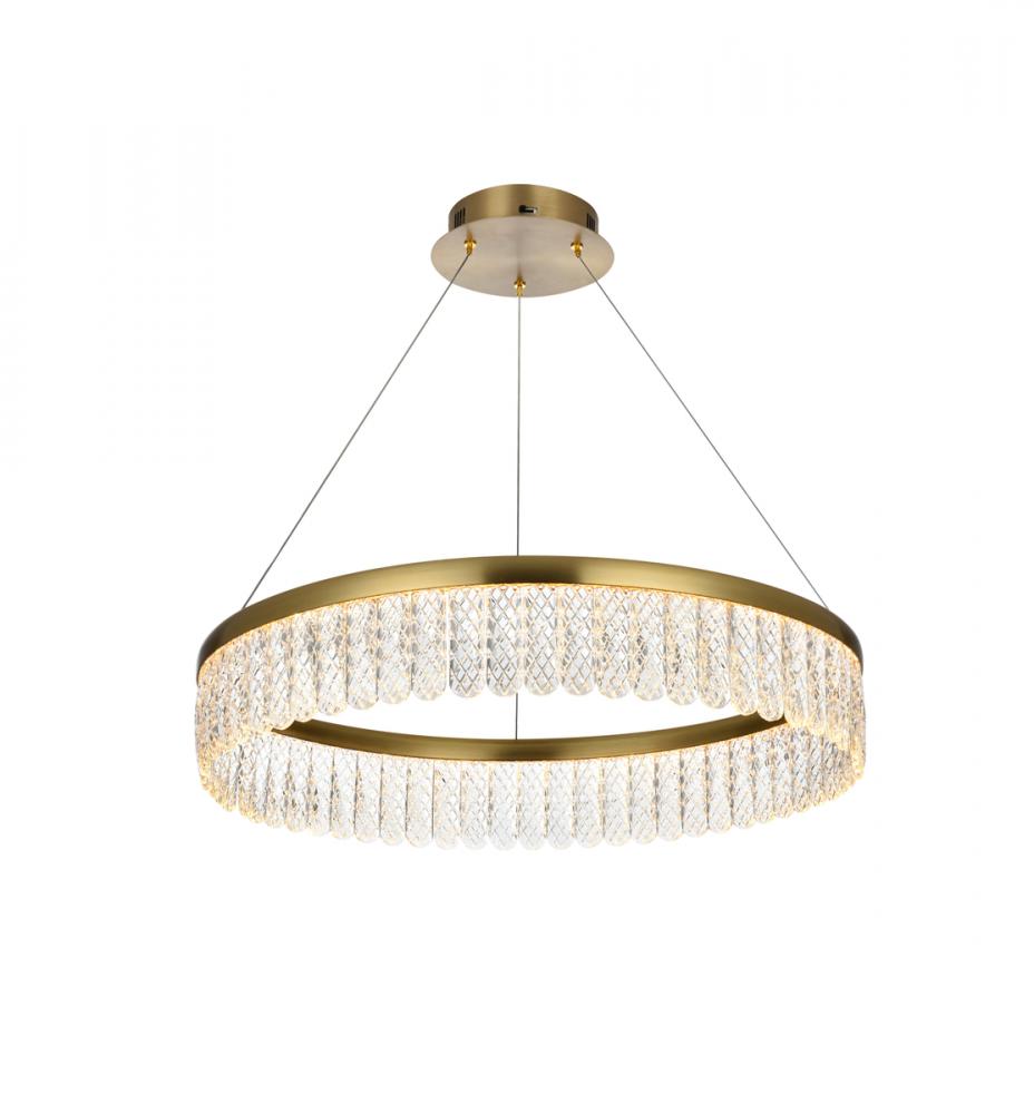 Rune Hang D24"xH4.5" 25W DIM 3CCT Satin Gold