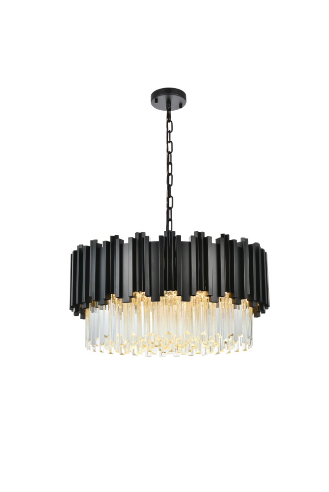 Willow 24 inch Chandelier in Black