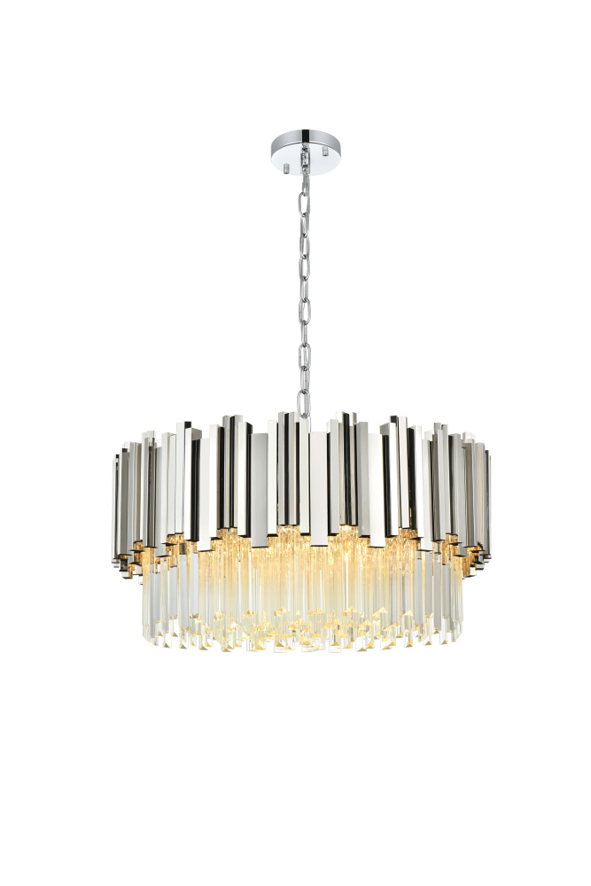Willow 24 inch Chandelier in Chrome