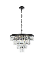 Elegant 1060D20BK - Josephine 20 inch Round Chandelier in Black