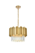 Elegant 3400D16SG - Willow 16 inch Chandelier in Satin Gold