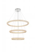 Elegant 3800G41LC - Bowen Hang D41.7"+D31.5"+D23.5"H21"LED 140W L3 Chrome