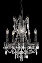 Elegant 9205D18DB/RC - Rosalia 5 light Dark Bronze Pendant Clear Royal Cut Crystal