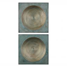 Uttermost 04106 - Uttermost Sybil Antique Gold Squares S/2