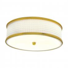 ELK Home 5665-SB-WG - Prism 16.75'' Wide 3-Light Flush Mount - Satin Brass